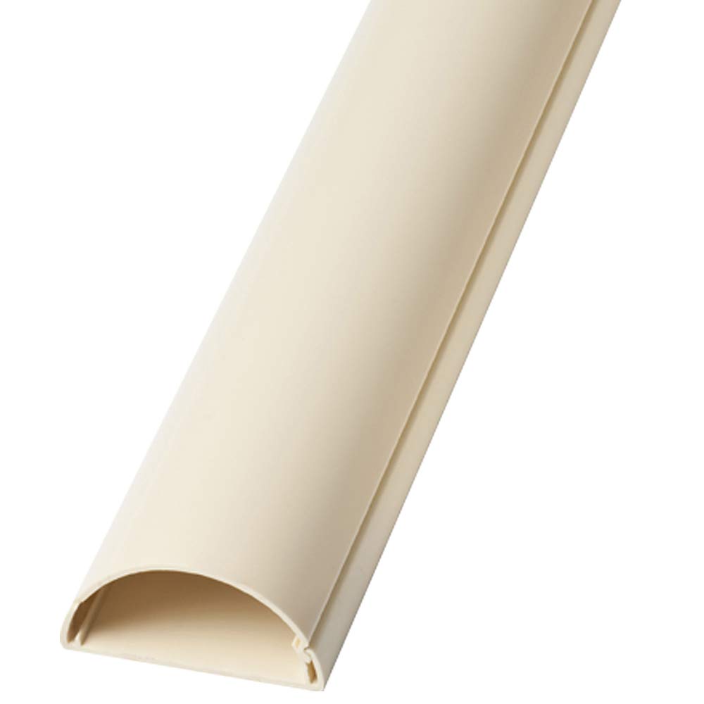 Loops 50Cm – 30Mm X 15Mm Magnolia Trunking | Half Round Cable Conduit Cover | Hdmi Av Tv Ethernet & Audio Wire Ducting | Wall Tidy Management | Self-Adhesive Backing *Easy Install* | Neat Skirting Home
