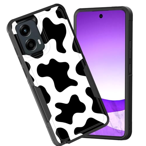 CICPLKSE for Moto G Stylus 5G 2024 Case,Dual Layer Heavy Duty Hybrid Shockproof Hard PC Soft Silicone TPU Bumper Protective Cover Case for Motorola Moto G Stylus 5G 2024,Cow Print