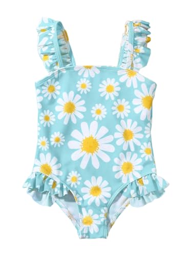 Maillot de bain une pièce fillettes fleuri pour les après-midis piscine en été
