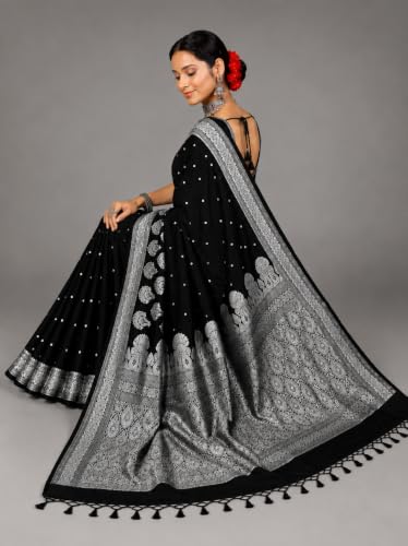 Image of Women's Glory Banarasi Satin Silk With Embroidered Design.