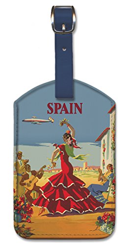 Image of Pacifica Island Art Leatherette Luggage Baggage Tag - Spain