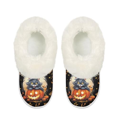 GIFTPUZZ Women's Fuzzy House Slippers Winter Comfy Faux Fur Bedroom Shoes for Women Indoor and Outdoor Size 5.5-12.52