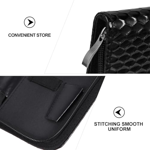Vaguelly Leder Scherentasche Für Friseure 8 Zoll Kompakte Haarschneideschere Aufbewahrungstasche Leichtes Profi Werkzeugetui Für Haarstyling Zubehör