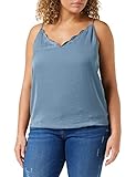 Top con cuello en V divertido Only Onldebbie Singlet Noos Wvn Top, Blue Mirage, 42 para Mujer