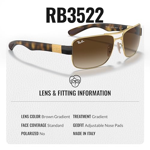Ray-Ban RB3522 Square Shaped Sunglasses for Men & Women with Official RAYBAN Eyewear Kit4
