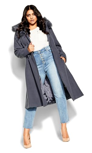 City Chic Women's Plus Size Coat Miss Mysterious2