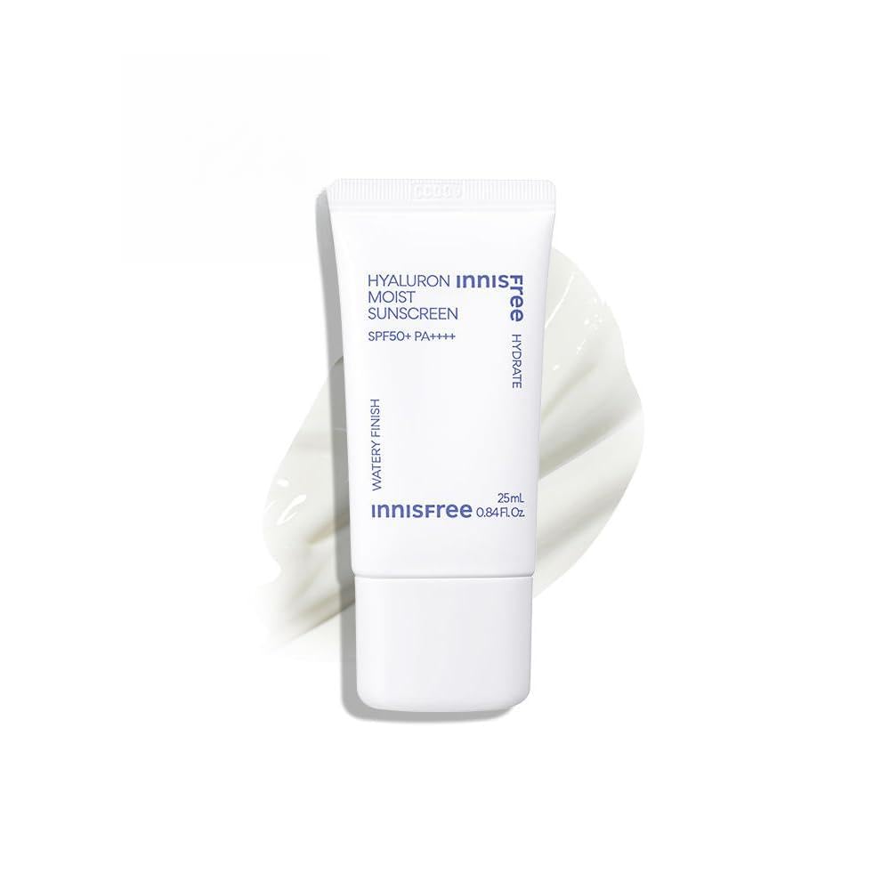 innisfree Hyaluron Moist Sunscreen For All Skin Type SPF50+ PA++++, No White Cast, Watery Finish - Mini, Korean Skincare