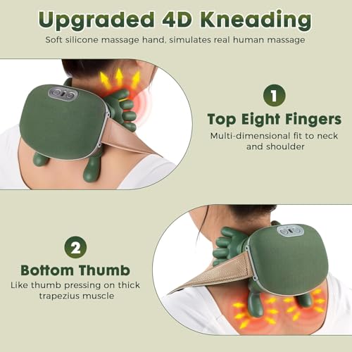 Image of Massager, Shoulder Massager, Massage Machine For Body Pain, Head Massager For Scalp, Scalp Massager, Heated Massage, Shoulder and Neck Massage, Pain Relief