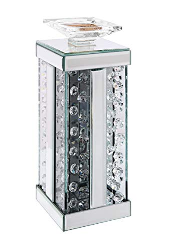 Acme Nysa Accent Candleholder, Mirrored And Faux Crystals #TOP2