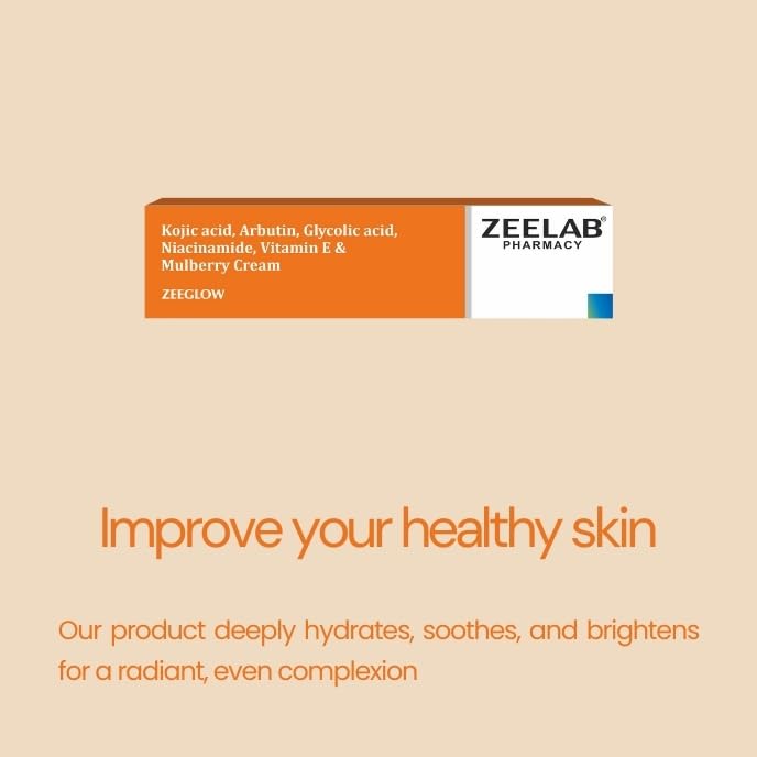 Image of Zeelab Zeeglow Skin Brightening & Hydrating Cream with Kojic Acid & Vitamin E (1)