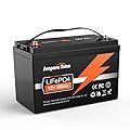 Ampere Time 12V 100Ah Lithium LiFePO4 Battery with Built-in 100A BMS, 4000-15000 Deep Cycles Lithium Batteries, Fast Charging & 10-year lifetime Perfect for Trolling Motor, RV, Solar, Off-grid