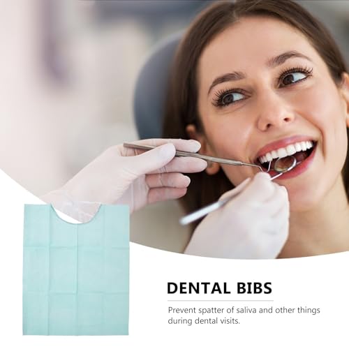 Baberos dentales desechables YARNOW de 3 unidades impermeables con cintas 7