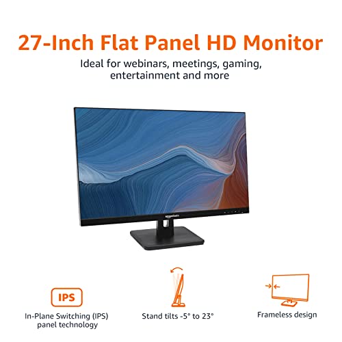 Amazon Basics 27 in IPS Monitor, Full HD 1080P,, photo 2 of 4