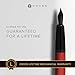 Cross Bailey Matte Red Lacquer Fountain Pen with polished black PVD appointments, Extra Fine Nib