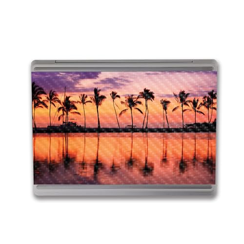 Image of MightySkins Carbon Fiber Skin Compatible with Microsoft Surface Laptop Go 3 (2023) Full Wrap Kit - Line of Palms | Protective, Durable Textured Carbon Fiber Finish | Made in The USA