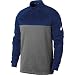 NIKE Men's Therma Half Zip Golf Shirt, College Navy/Dark Grey/Heather/White, X-Large