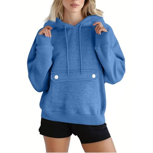 AMDOLE Hoodies For Women Uk Ladies Sweatshirts Solid Color Casual...
