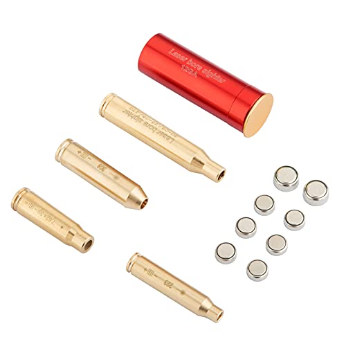 Laser Bore Sight, 12 Gauge Shot Gun Red Dot Boresighter With 6 Batteries（2 Set Batteries） #TOP4