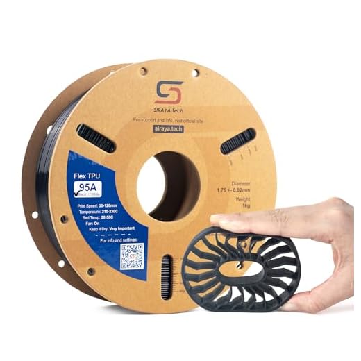 Siraya Tech Flex TPU 95A Filament, ISO 10993, High Flow and High Speed, Flexible and Tough, Easy to Print, Moisture-Resistant Aluminum Resealable Bag - for Footwear, Protective Gear (Black, 1kg)