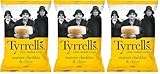 Tyrrell's - Patatas Fritas con Queso Cheddar y Cebollino, 1x 150 gr (Paquete de 3)