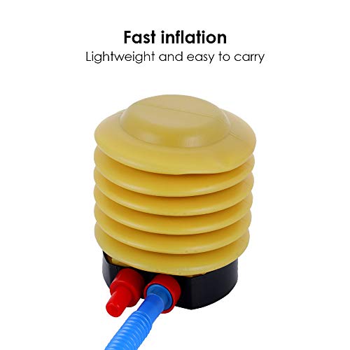 Fole plástico da bomba de ar do fole da bomba de pé mini plástico amarelo azul