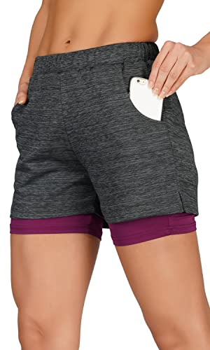 Image of NEVER LOSE 2-in-1 Sports Shorts with Phone Pocket, Light Weight & Quick Dry for Gym, Running & Athletic wear Men & Women