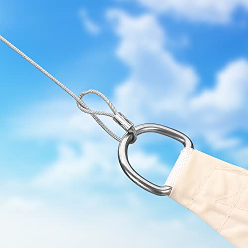 Neween 26 Feet (6.5ft x 4) Stainless Steel Metal Wire Cable Ropes Hardware Kits for Square and Rectangle Sun Shade Sail Canopy