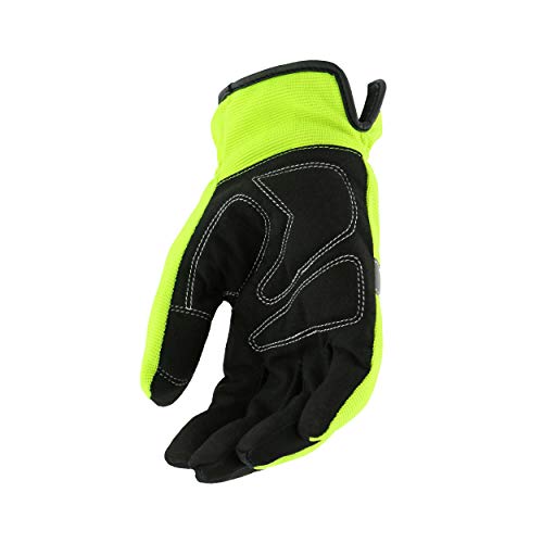 West Chester - 96551/M 96551 Hi-Vis Pro Series Gloves – Medium, Green, Positherm Lined Gloves With Slip-On Cuff, Reflective Tape #TOP5