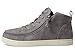 BILLY Footwear Sneaker Lace Mid Top Sneakers for Women - Faux Leather Upper, Flexible Man-Made Outsole, and Soft Canvas Lining Stone 8.5 W