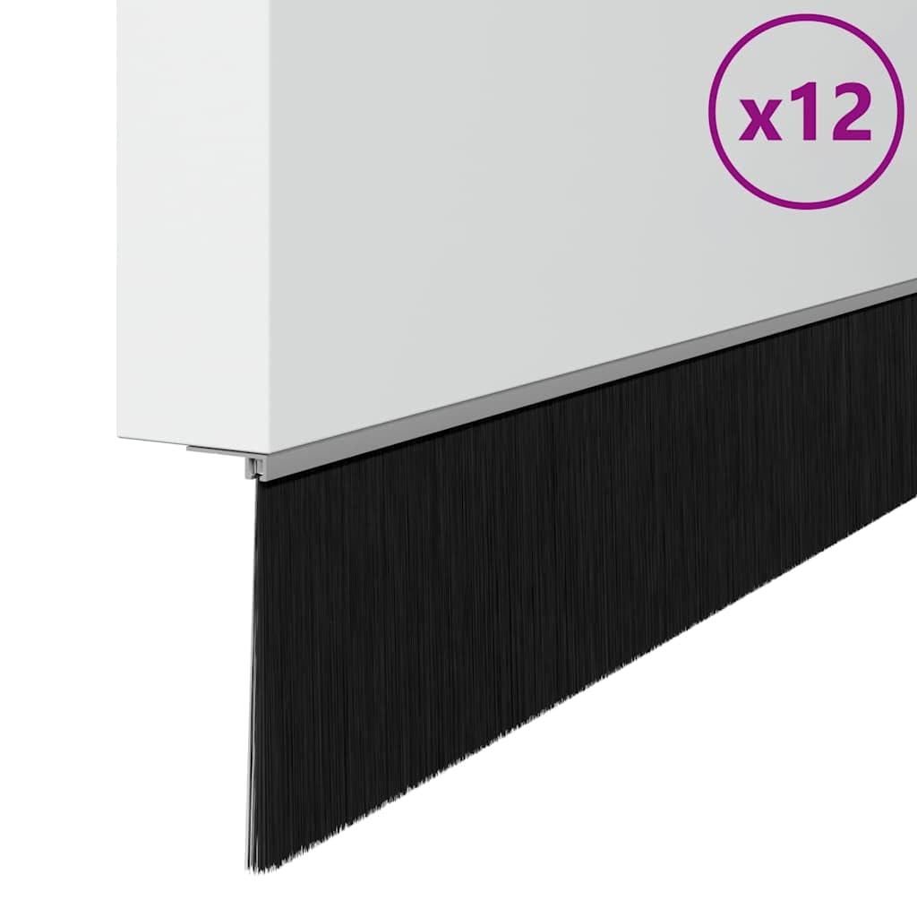 12 Stk. Türbürstendichtungen 100 cm Aluminiumlegierung Türdichtung Türbodendichtung Zugluftstopper für Innenbereich