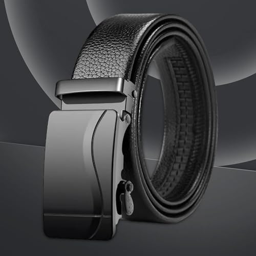 Men's Belt,Ratchet Belt Dress with PU Leather,Slide Belt with Easier Adjustable Automatic Buckle3