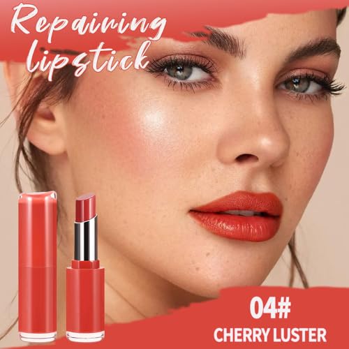 Image of Matte Creamy Lipstick for Women, Long Lasting Waterproof Velvet Lipstick, Lip Stick Crayon Buildable Blendable Creamy Color, Moisturizing Longwear Lip Makeup 04#