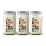 Fatworks 100% Grass Fed & Grass Finished, Pasture Raised Beef Tallow, Artisanally Rendered, WHOLE30 Approved, KETO, PALEO, 14 oz.
