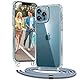 Vaykwo Handykette für Apple iPhone 12 Hülle mit Band und iPhone 12 Pro Hülle mit Band - Necklace Handyhülle - Transparente Case zum Umhängen mit Kameraschutz und Bildschirmschutz - Blau