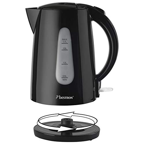 Bestron Wasserkocher mit Kochstopp-Automatik und Trockenkochschutz, 1,7 Liter, 2200 Watt, Schwarz – Bild 3