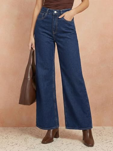 Image of Women's High Waist Denim Jeans | Straight, Relaxed, Wide Leg & Baggy Fit | High Rise Loose Oversized Denim Pants for Women | Comfortable Casual Everyday Wear | Oversized Woman baggys