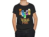 WIREDALST Fantasy Novels Wings of Fire Youth Boy Girl T Shirt Black