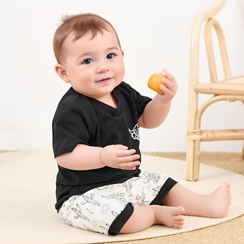 Engofs Toddler Baby Boy Summer Clothes Short Sleeve T-Shirt Tops Shorts Set 2Pcs Casual Outfit3