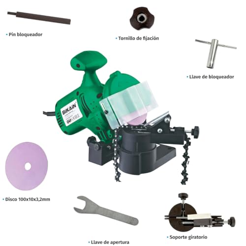 Afilador cadenas motosierra 220W ideal para preparar leña de invierno 7