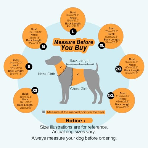Image of Dog Jackets for Large Dogs, Warm Dog Winter Coat with Harness, XL