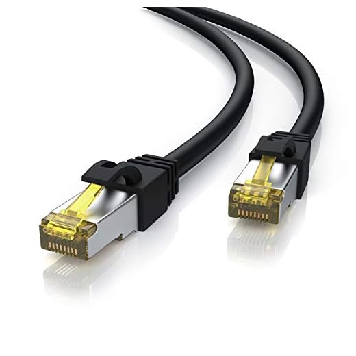 CSL - 30m Cat 7 Outdoor Netzwerkkabel Gigabit Ethernet LAN Kabel - 10000 Mbit S - Patchkabel - Cat.7 Rohkabel S FTP Pimf Schirmung mit RJ 45 Stecker - Abriebfest – ölbeständig – wasserfest – IP66