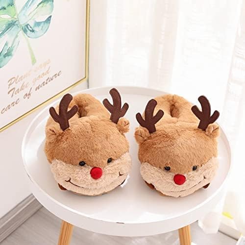 [OURECO] クリスマスシューズ クリスマスウォームシューズ女性冬の男の子と女の子のホームシューズコスプレかわいい漫画の女性と男