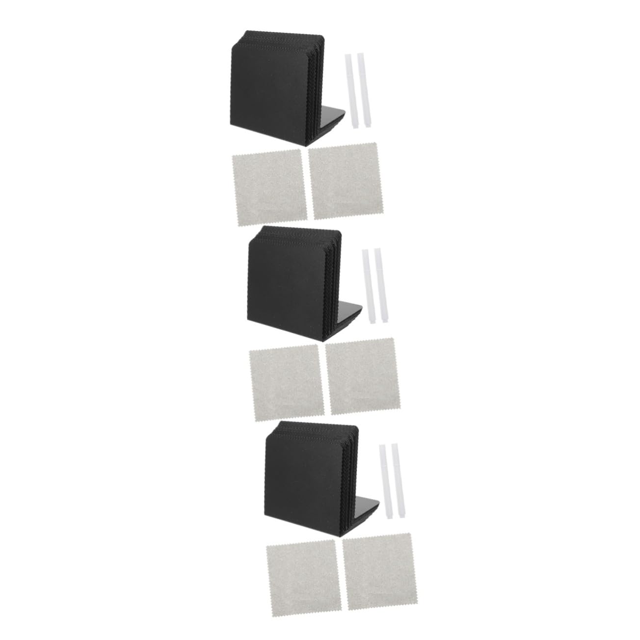 Uonlytech 3 Ensembles Étiquettes de Tableau Effaçables avec Marqueurs Blancs et Chiffons Panneaux de Message pour Boutique et Événements