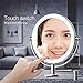 8” Wall Mounted Magnifying Makeup Mirror, Hardwired Double Sided 1X/10X Magnification LED Lighted Vanity Mirror, Brushed Gold Extendable 360° Swivel Bathroom Mirror