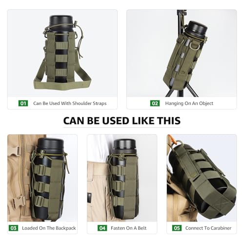 Image of Water Bottle Holder Molle Pouch Carrier,Tactical Water Bottle Pouch,Mesh Water Bag Water Bottle Holder For Bike,Tactical Molle Water Bottle Pouch,Water Bottle Holder Carriers for Walking（Multi Colors）