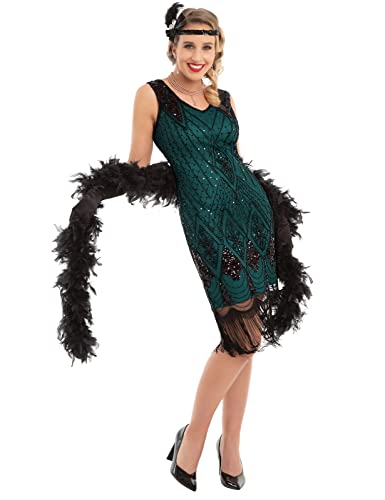 Image of PrettyGuide Women 1920s Gatsby Cocktail Sequin Art Deco Flapper Dress