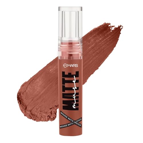 MARS Matte Muse Mousse Lipstick (3ml) (16-CHICK BEAUTY) with Doe-Foot Applicator | Highly Pigmented | Smooth Texture | Hydrating Formula | Blurry Lips Effect