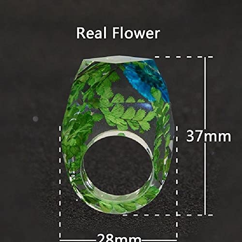 Chunky Resin Ring Beautiful Indie, Modern, Vintage Style Statement Rings Are Made Of Resin Handcrafted For You With Real Flowers. #TOP1