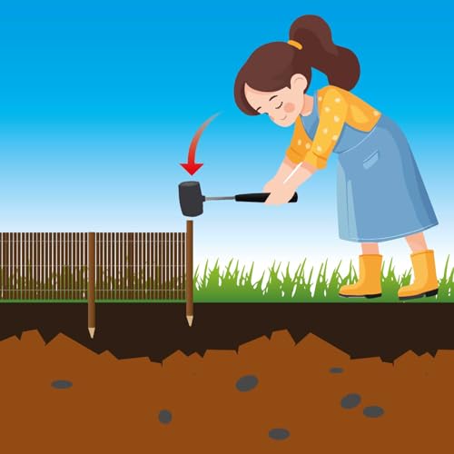 UrFence 300x20 Weide Beeteinfassung Holz - Flexible Rasenkante - Mini Gartenzaun zum Stecken - Rollborder Beetumrandung - Baumumrandung Rund - Beetzaun Steckzaun Beeteinfassung Staketenzaun Rollzaun