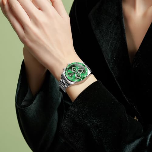 Image of OLEVS Womens Watch Fashion Dress Diamond Female Watches for Ladies Analog Stainless Steel Waterproof Luminous Day Date Two Tone Wristwatch
